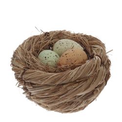 GAEM Набор из 3-х изделий декоративных "Гнездо пасхальное" (6,5*4,5), L21 W7 H4,5 см