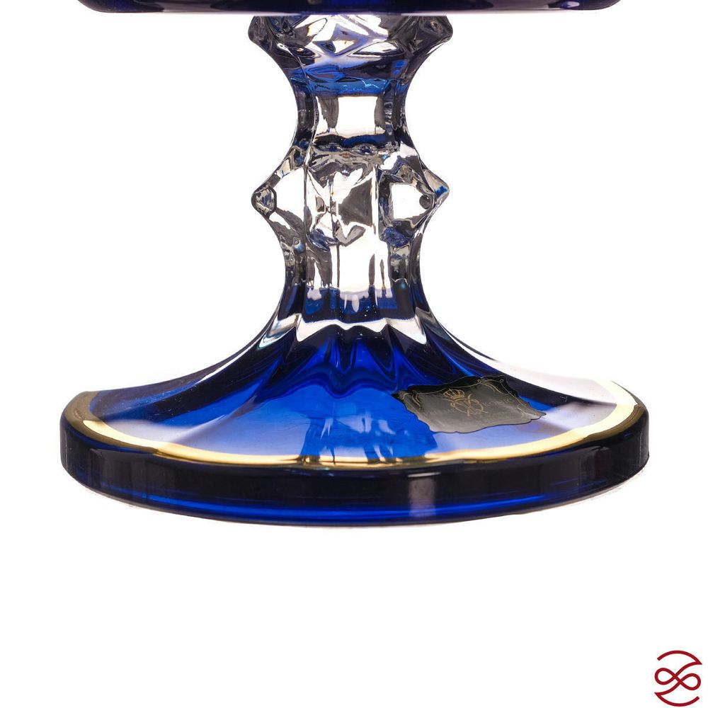 Конфетница на ножке Синяя AS Crystal 16 см (1шт)