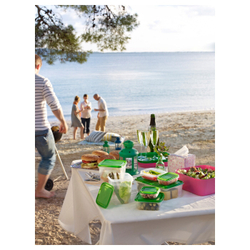 IKEA PRUTA  (ИКЕА ПРУТА)  -  Контейнер для продуктов, 17 штук, прозрачный/зеленый