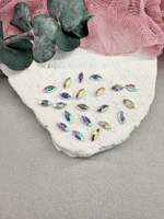 Наветт Navette 8*4 мм, Crystal Ab