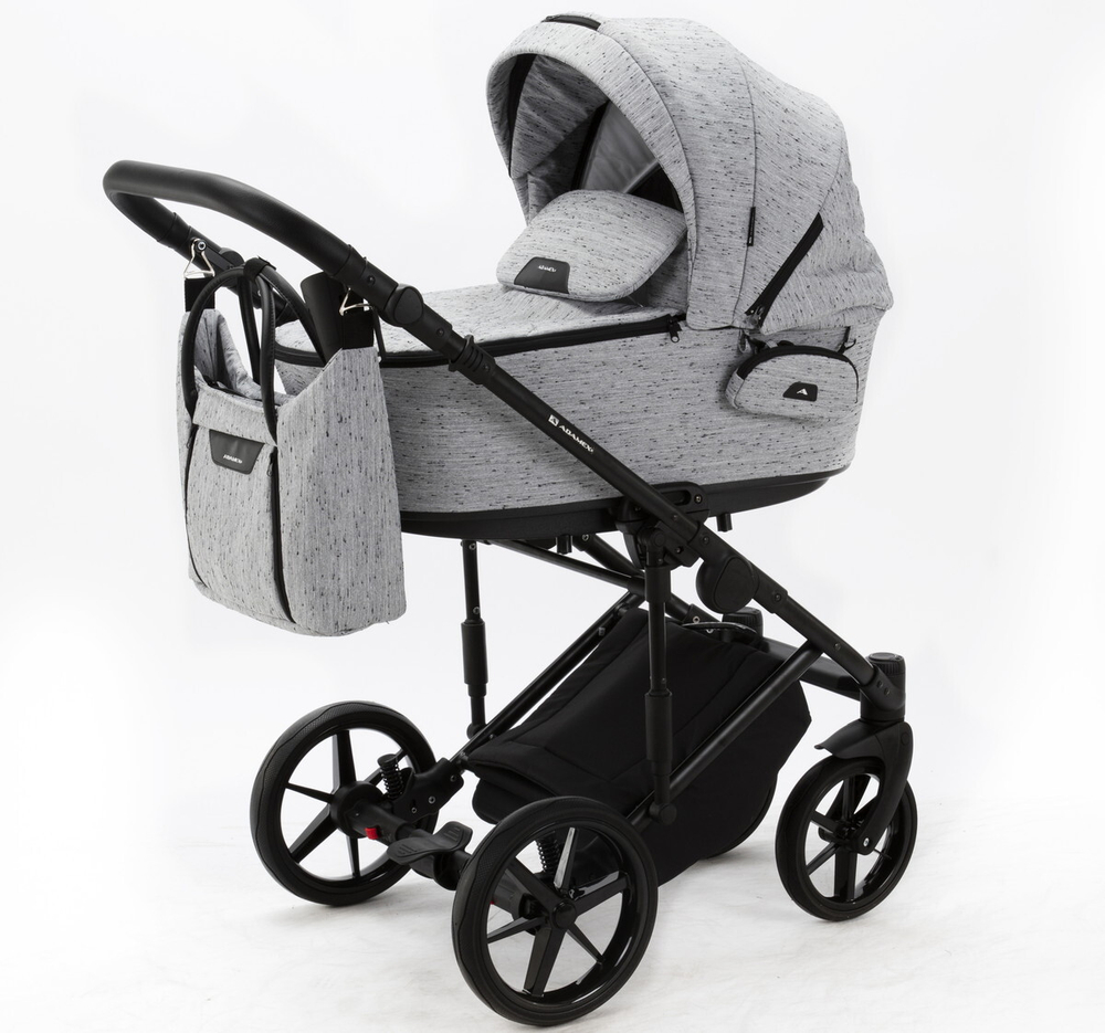 Детская коляска Adamex Zico 2 в 1 Z-TK03B СВ.СЕРАЯ КРУПНАЯ БЕРЕЗКА