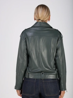 Кожаная куртка демисезонная косуха оверсайз