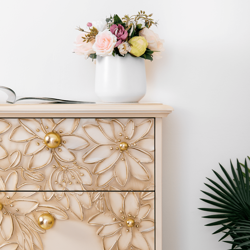 Тумба для обуви Терра-3 (с 3-мя ящиками) Айвори Мраморное золото