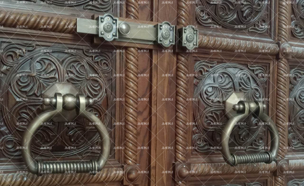 Ручка молоток латунь стучалка дверная Храмовая большая