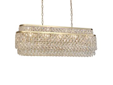 Подвесная люстра 17*G9 8530/120 C oval gold polished золото TIFFANY Newport