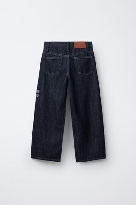 ZARA Х CHAMPION ® ДЖИНСЫ BARREL, СИНИЙ