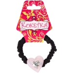 Резинка для волос 1шт «Франка», цвет черный, серце микс, d-5,5см