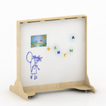 Мобильная двухсторонняя перегородка Адела для крепления ковров/пособий с магнитно-маркерной поверхностью серия СКАНДИК