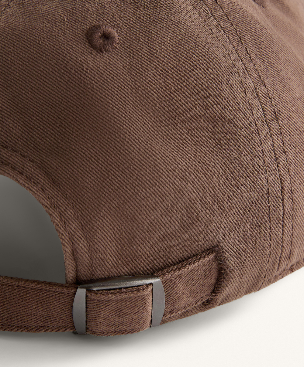 Oysho Кепка из 100%-го хлопка с эффектом потертости, коричневый