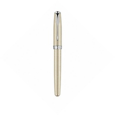 Перьевая ручка Parker Sonnet`10  Cisele Decal,  F535 (серебро 925 пробы) цвет: Silver CT, перо: Fblk, 18К