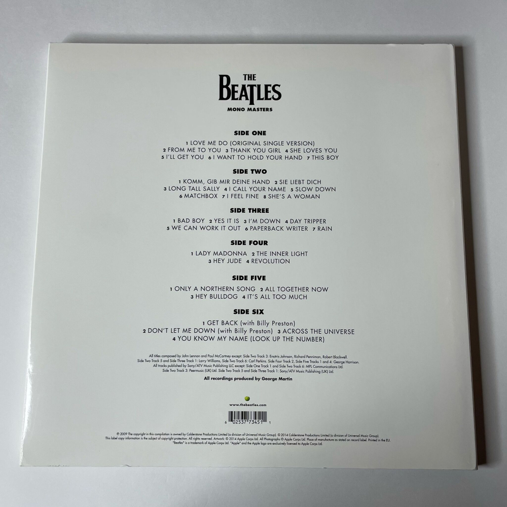Виниловая пластинка LP The Beatles Mono Masters (EU 2014)