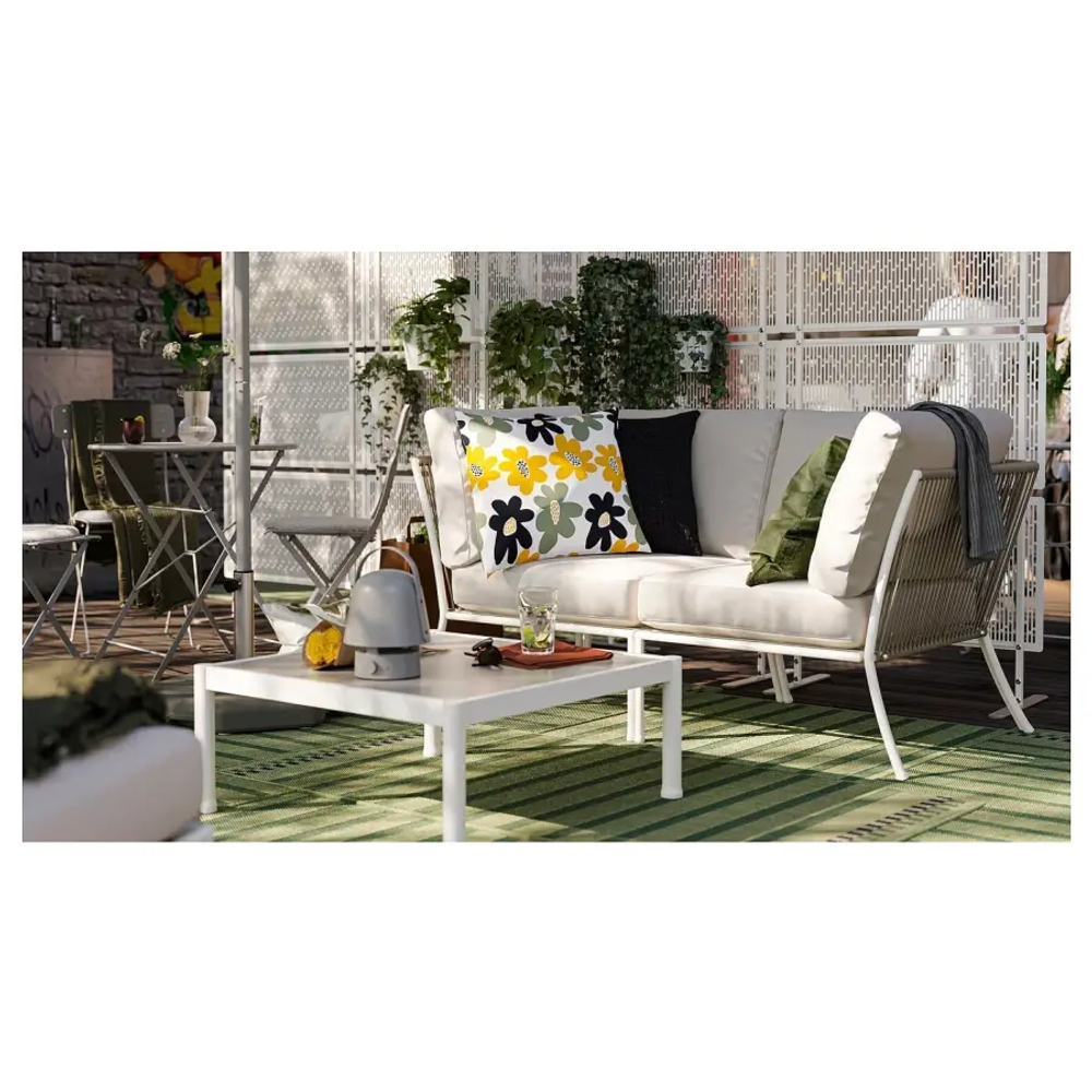 Журнальный столик, садовый - IKEA SEGERÖN/SEGERON, белый/бежевый, 73x73х30см, СЕГЕРОН ИКЕА