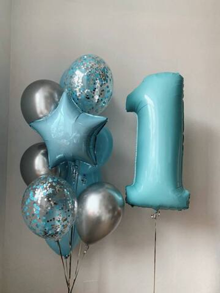 Голубой в серебре