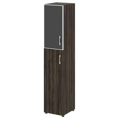 Yalta Шкаф узкий LT.SU-1.7 R (L) black Дуб Мали/Стекло Black 400*450*1987