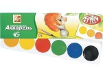Акварель медовая "ZOO" 6 цветов, без кисти, картон (Луч)