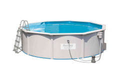 Стальной бассейн Bestway Hydrium Pool Set 460х120 см + фильтр-насос 3028 л/ч, лестница, подстилка (56382 BW)