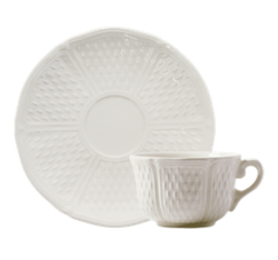 Набор чайных пар для завтрака Gien Pont Aux Choux White (270 мл), 2 шт.