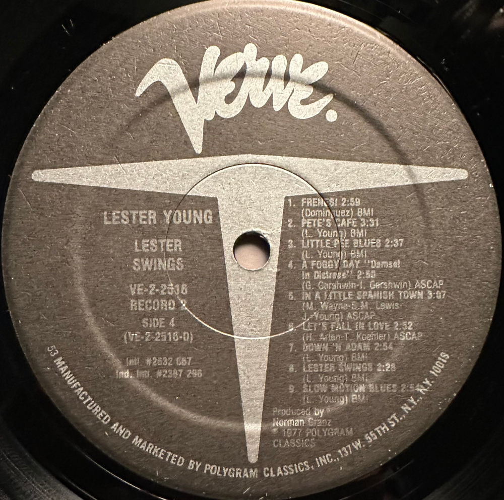 Lester Young - Lester Swings 2LP (США 1977г.)