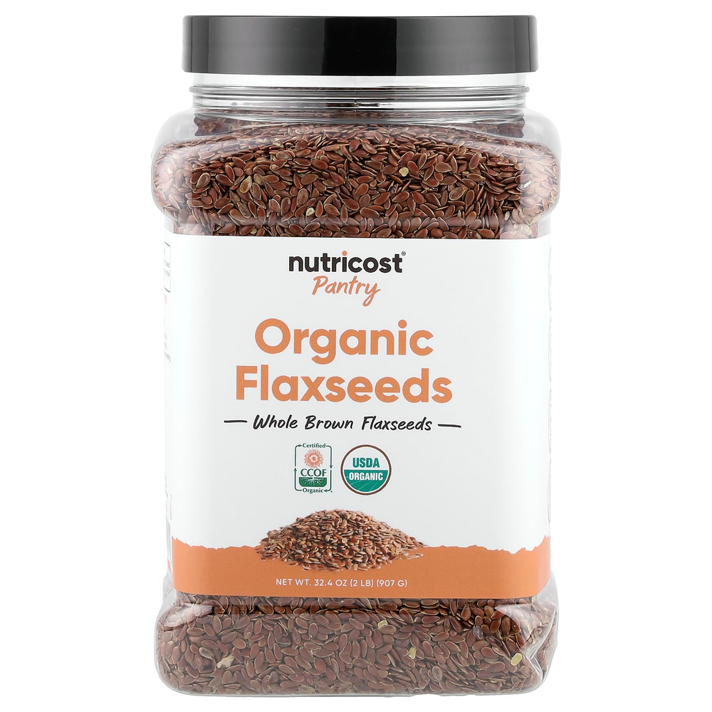 Nutricost, Pantry, органические семена льна, 907 г (32,4 унции)