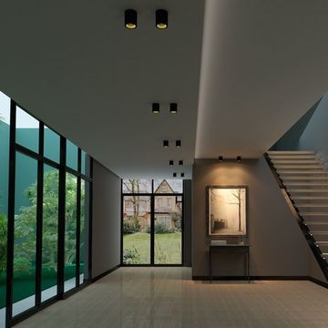 Накладной светодиодный светильник 358485 черный/золото Recte Novotech