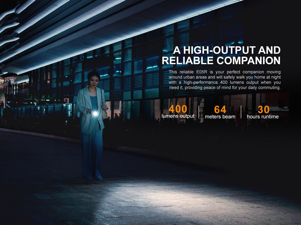 Фонарь Fenix E05R зелёный