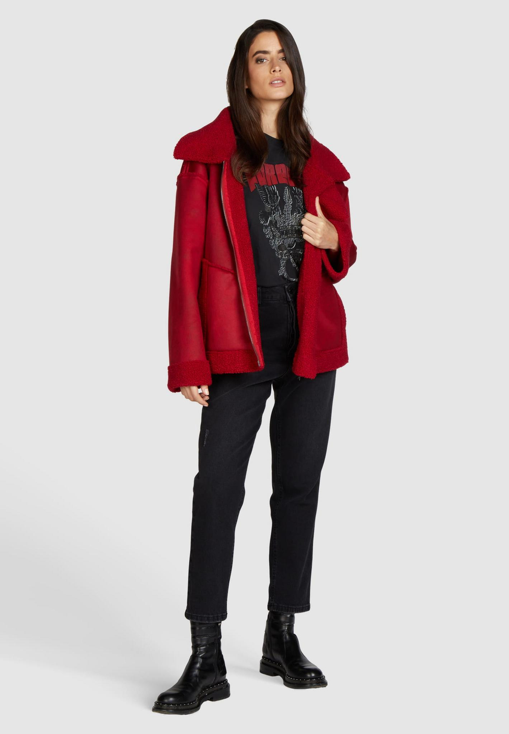 Дубленка Marc Aurel 93260 красный