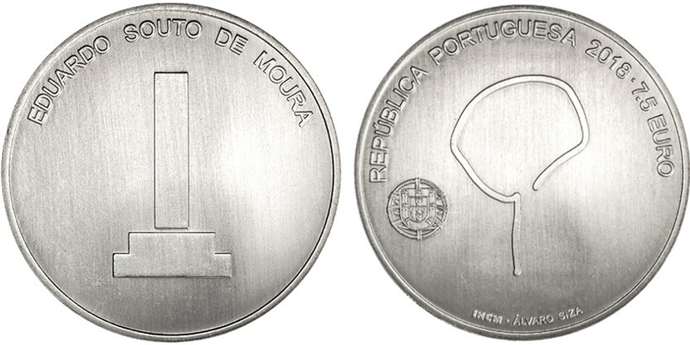 Португалия 7,5 евро, 2018 Эдуарду Соуту де Моура aUNC
