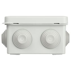 Распаячная коробка ЭРА KOR-80-80-50-7gv-MP серая 80х80х50мм с гермовводами 7 входов прямой монтаж IP55