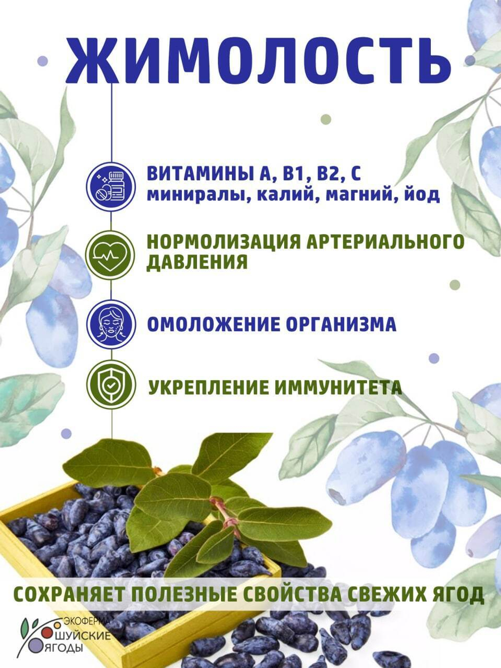 Низкокалорийный диетический конфитюр из натуральной жимолости без сахара и консервантов, с сиропом топинамбура и пектином, вегетарианский, постный, для похудения, 280г