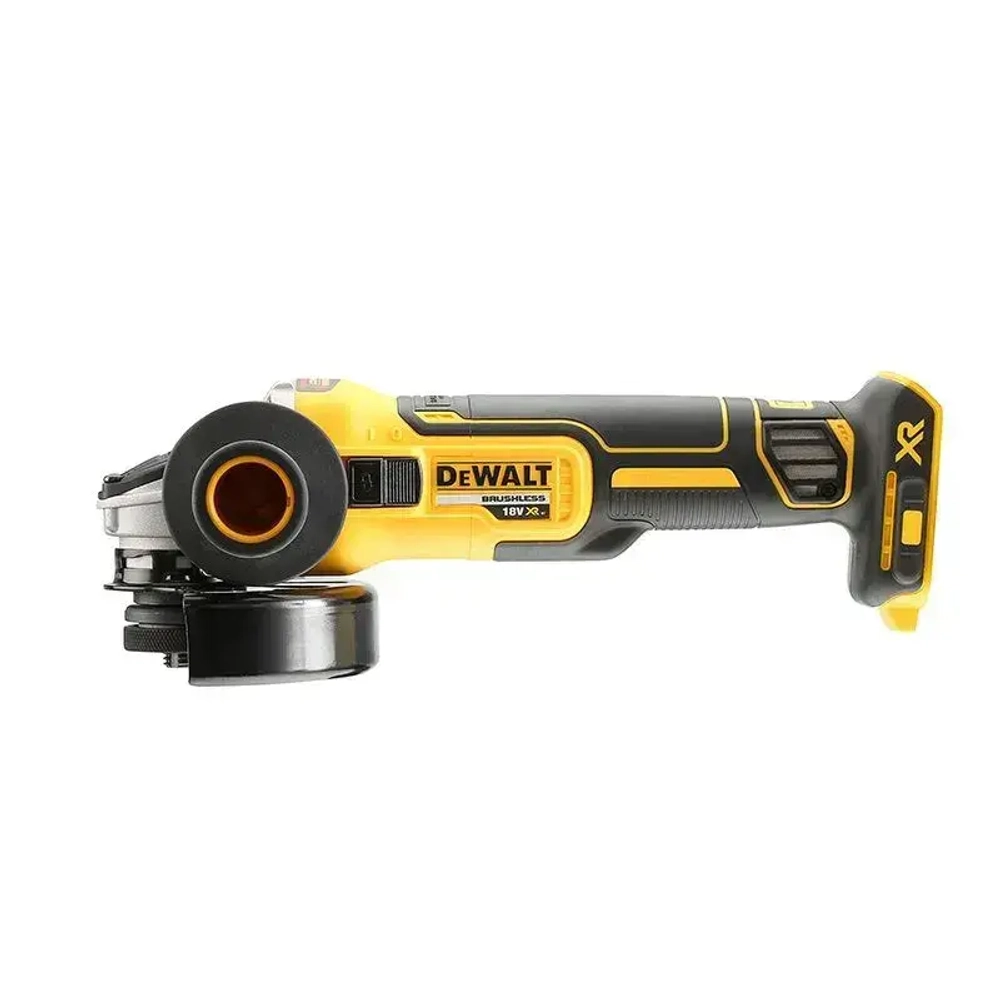 Угловая шлифовальная машина DEWALT DCG405FN XR 125 мм 18 В, бесщеточная, литиевая, промышленная, специальная, полирующая, плоская головка, голый инструмент