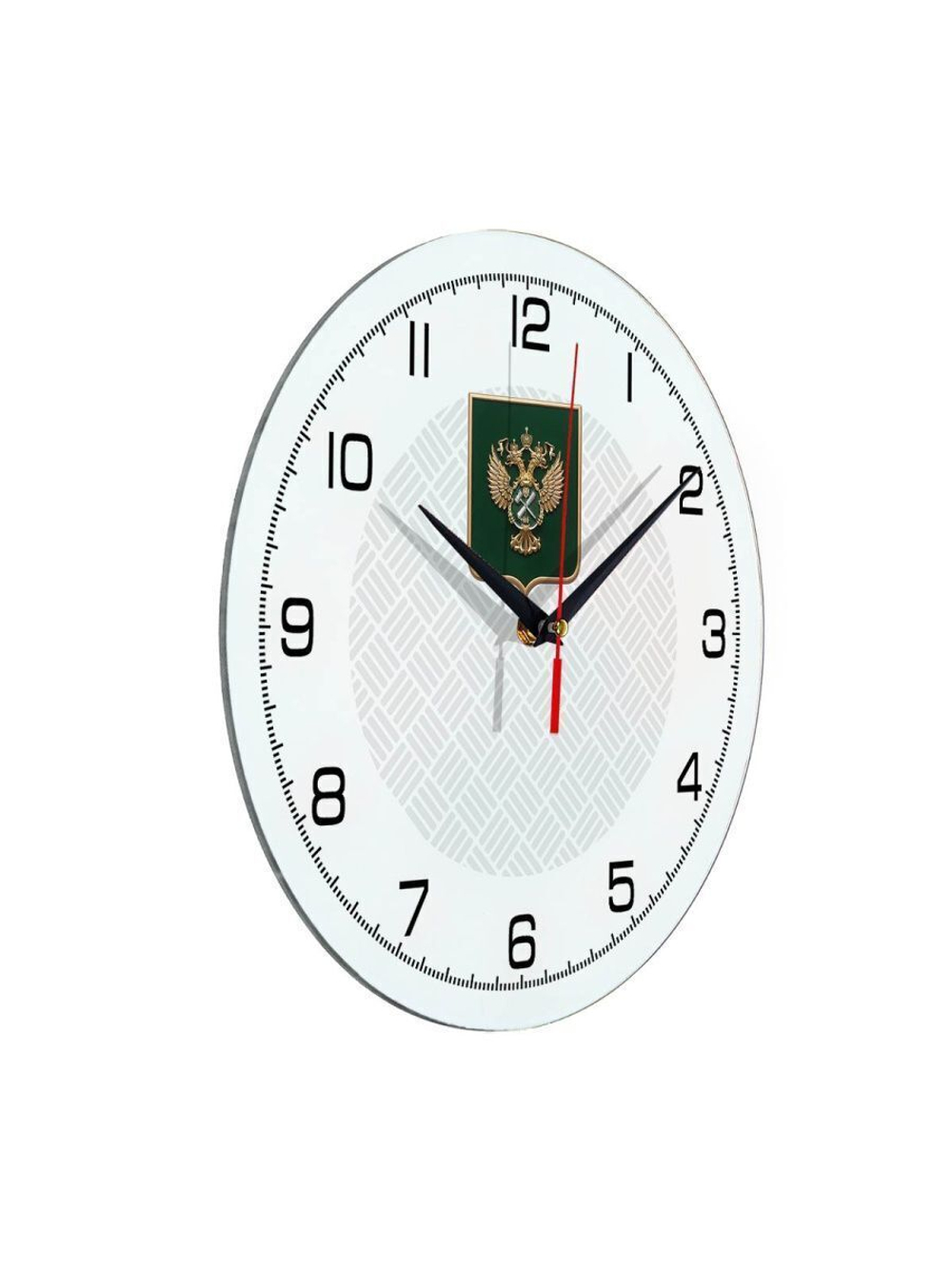 Настенные часы "герб Росимущества щит 54" Декор для дома, подарок
