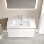 Тумба подвесная под раковину Sancos Libra, белый глянец 890х450х500