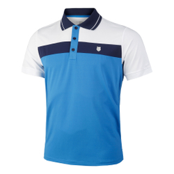 Мужское теннисное поло K-Swiss Core Team Block Polo Men - Dark Blue, White