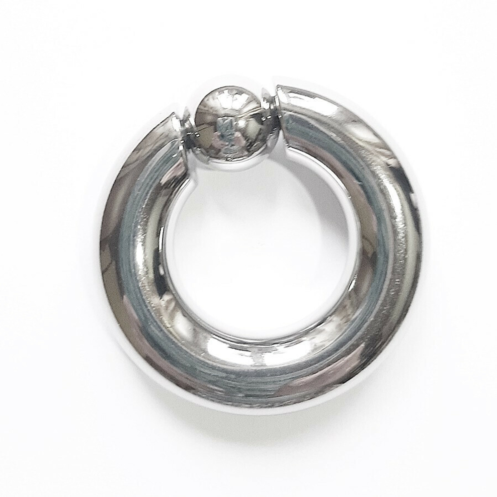 Кольцо сегментное (утяжелитель 1 шт.) для пирсинга, диаметр 20мм, толщина 10мм, шарик 12 мм Медицинская сталь.