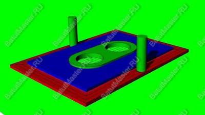 Площадка для игры в Боссабол 18×10×5 м, одноуровневый