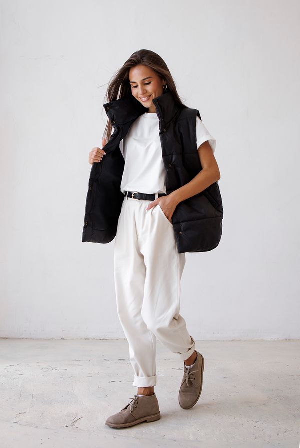 Жилет женский утеплённый черный - фото 10