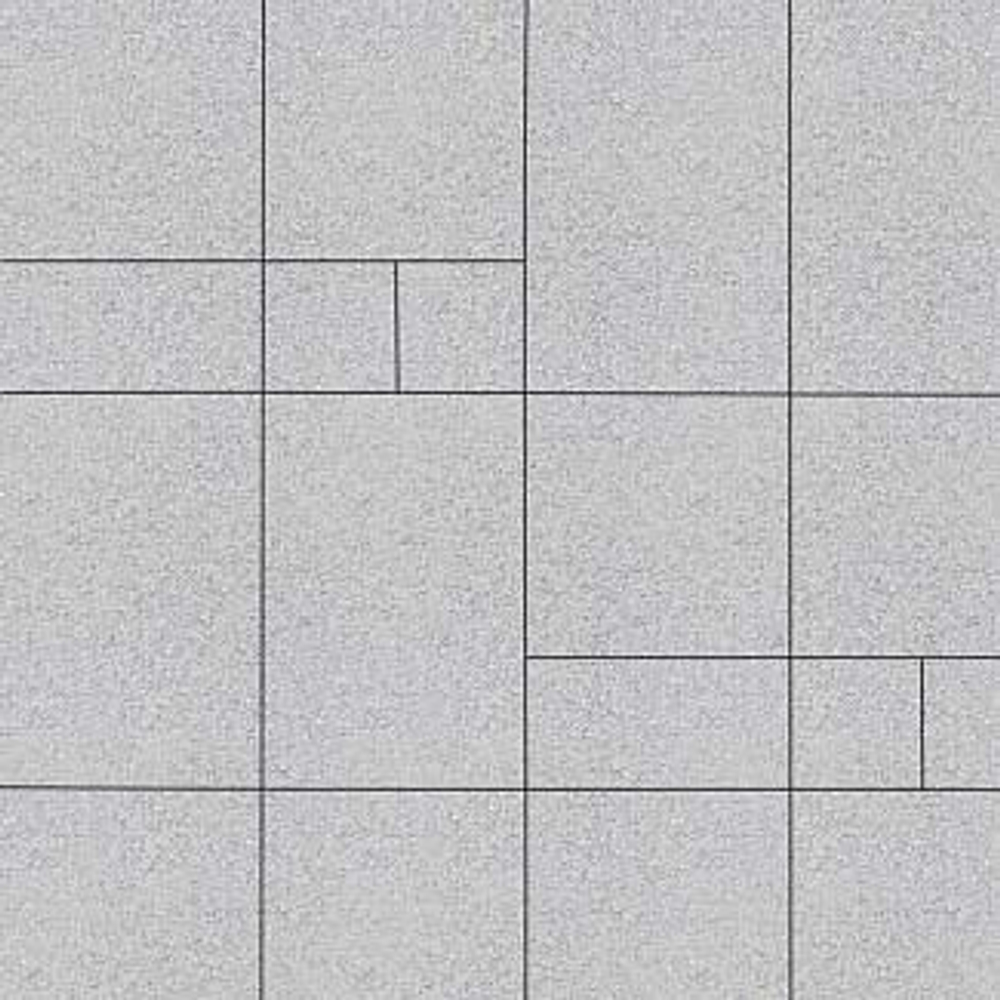 Тротуарная плитка ГРАНДО - Стандарт Белый, комплект из 4 видов плит