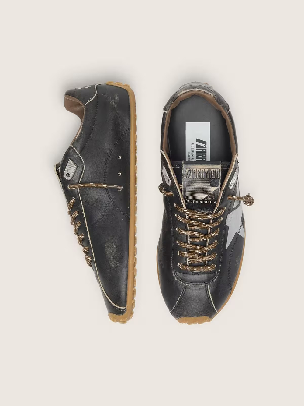 Marathon Speed with black leather upper and silver star