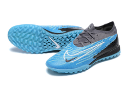 Шиповки Nike Phantom GX Elite TF (Черный+голубой)