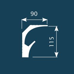 Карниз Ecopolymer, 109x89 мм