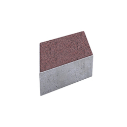 Тротуарная плитка РОМБ - Гранит+ Красный с черным