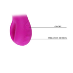 Перезаряжаемый вибратор Audding с клиторальным отростком - 22,5 см. (Цвет: лиловый)