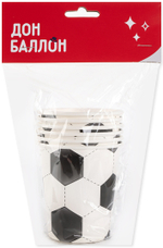 Стаканы бумажные «Футбольный мяч», 250 мл, 6 шт