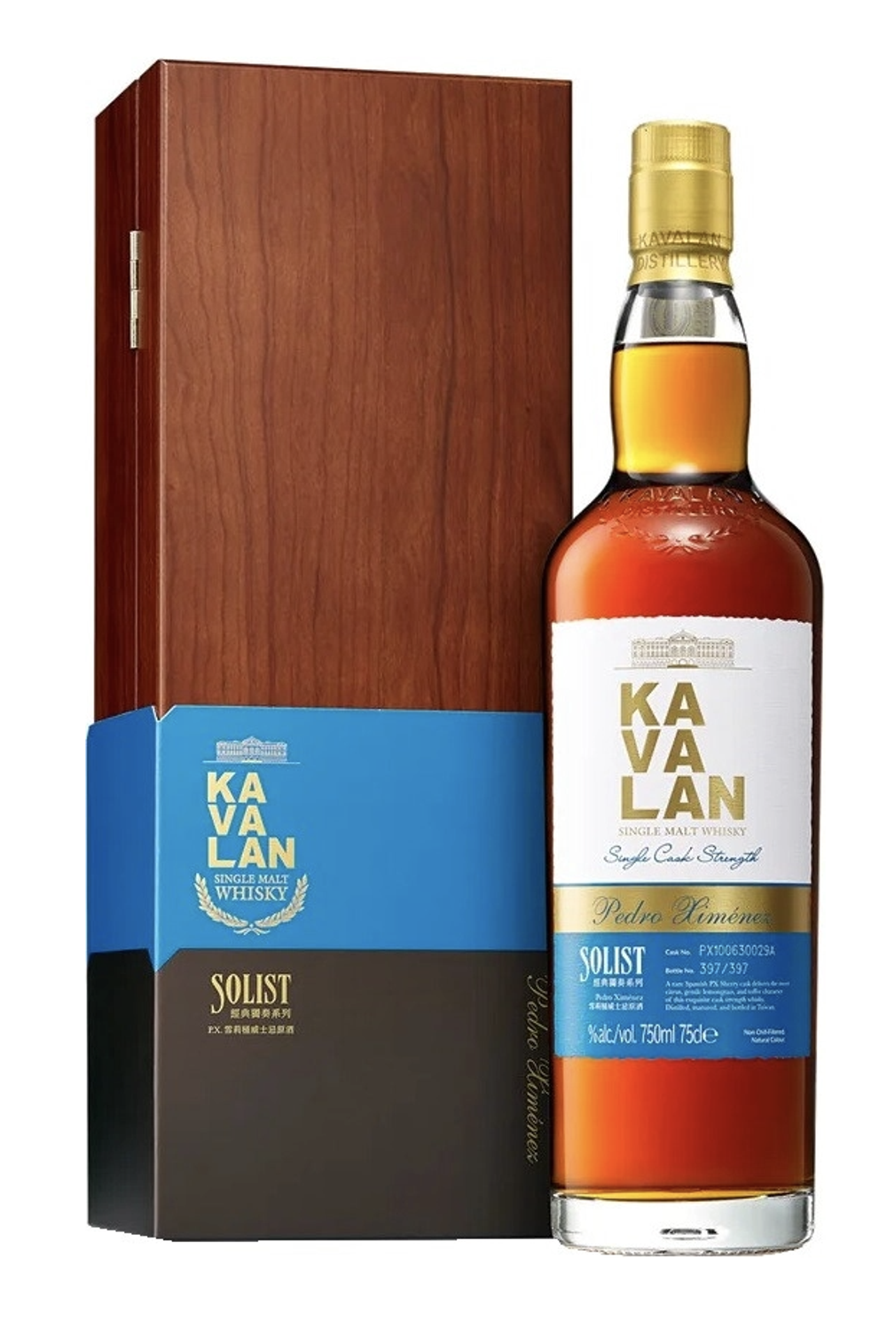Виски Kavalan Solist Pedro Ximenez Single Cask Strength 52,4%, 0.75 л.