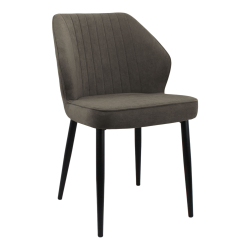 Стул "Берг" (арт. 323), велюр Бренди В29 коричневый, ножки круглые черные