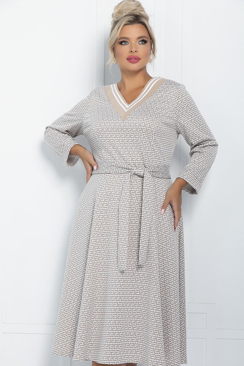 Платье Осенняя история (бежевое) П11228 LT Collection