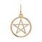 Подвеска Пентаграмма - кулон из золота 585, вид спереди