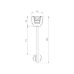 Замок врезной сувальдный MDV30/S-65.77 CP хром (длинный ключ) тех.уп.