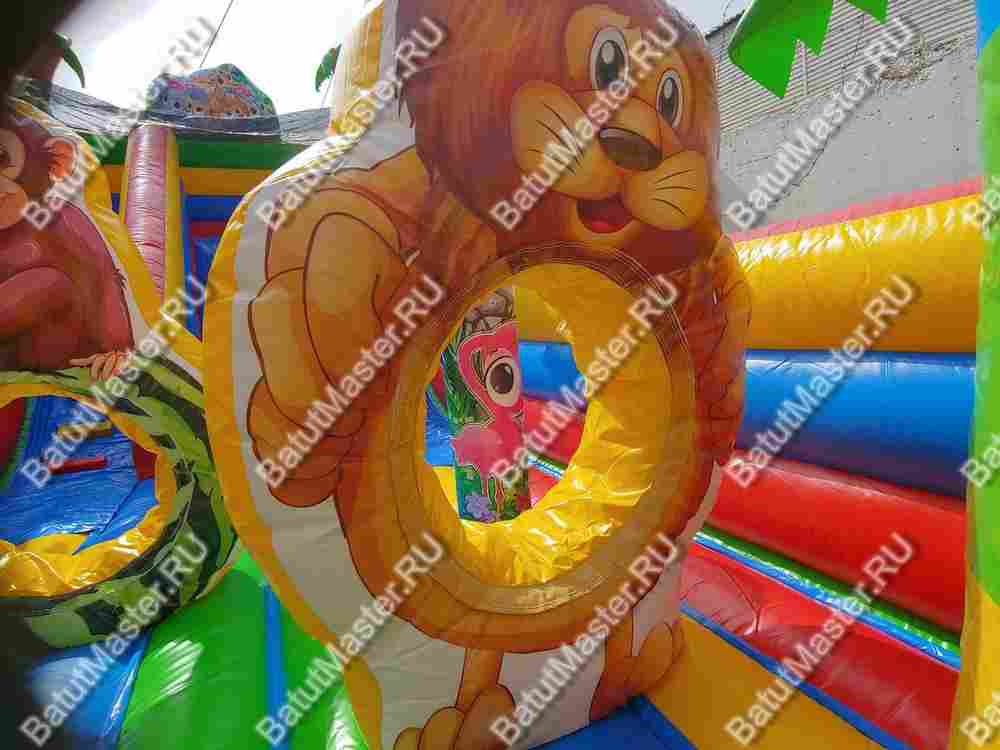 Коммерческий надувной батут "Мир сафари 2", 8*4*5 м
