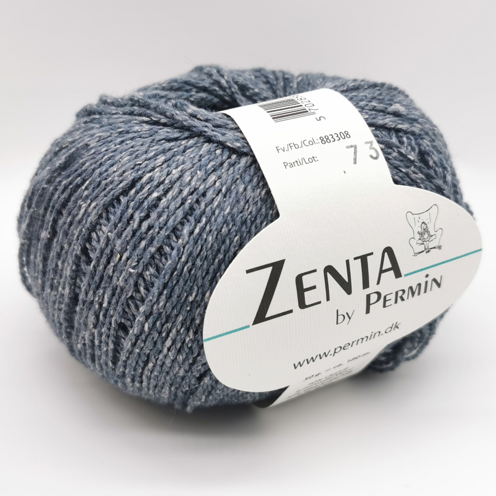Пряжа для вязания Zenta 883308, 50% шерсть, 30% шелк, 20% нейлон (50г 180м Дания)